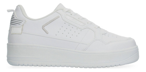 Tenis Plataforma Chunky Blanco Para Mujer 