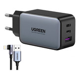 Ugreen Carregador Rápido Gan X Pd 65w + Cabo Para iPhone Mfi