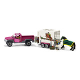 Juego De Camioneta Con Remolque De Caballo Schleich Am&eacut