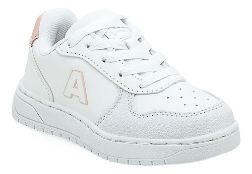 Zapatilla Addnice San Diego Moda Escolar Blanco Rosa Adn157