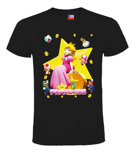Polera Princesa Peach-super Mario Bros 
