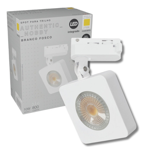 Spot Led 10w Nobby Branco Trilho Quadradro 2700k Avant Cor Branco-quente 110v/220v