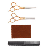 Set De Corte De Pelo Barber Scissors Con Cuchillas Incisivas