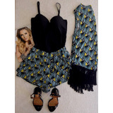 Conjunto Kimono Com Franjas E Short Tam 38