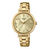 Reloj Mujer Casio She-4558g-9audf Sheen Color De La Correa Dorado Color Del Bisel Dorado Color Del Fondo Dorado