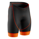 Bermuda Compressão Gel Silicone Ciclismo Laranja Bike Uv 50