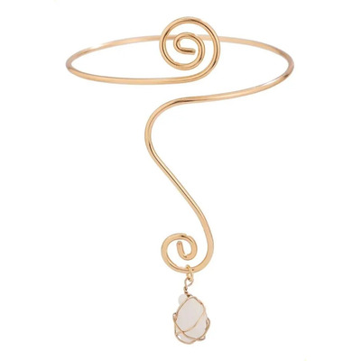 Pulsera Brazalete Brazo Superior Delgado Piedra Ajustable