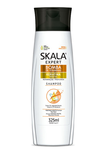 Shampoo Bomba De Vitamina Keratina Sin Sal Skala 325 Ml