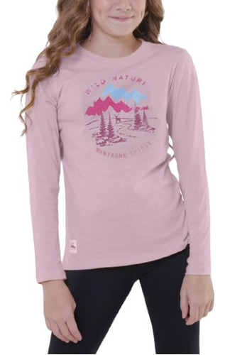 Remera Manga Larga Niña Anui Montagne Estampada Clasica