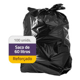 Saco De Lixo 60 Litros Reforçado 100 Unidades