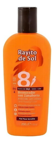 Rayito De Sol Emulsión Bronceadora Fps8 Con Zanahoria 200ml