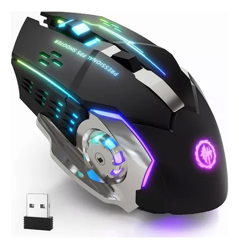 Mouse Inalambrico Gamer Ergonomico 2.4g Bt Dual Modos Raton