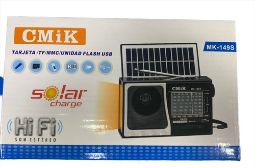 Radio Parlante Solar Recargable Bluetooth