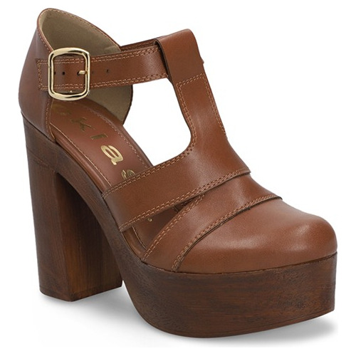 Sandalia De Tacón 12 Cm Casual Dama Camel  949-25