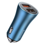 Baseus Cargador Rapido Para Auto 2usb 40w - Jtec Color Azul