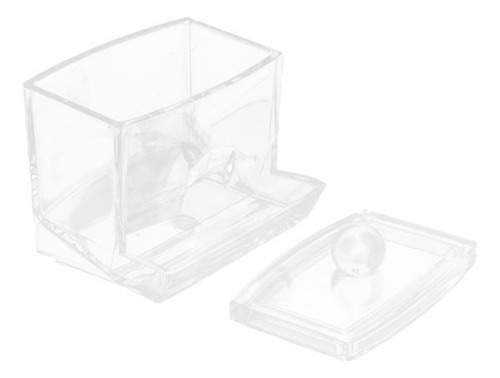 5 Caja De Hisopos De Algodón Acrílico De Cristal Una