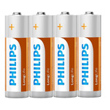 Caja 48 Pilas Baterias Phillips Aa Doble R6 Um3 Blister Extra Vida Zinc 