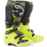 Botas Motocross Off Road Alpinestars Tech 7 Verde Militar