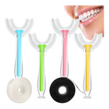 Set Hilo Dental Bambú Menta 100m Y Cepillos Dientes Forma U