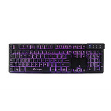 Teclado Ergonomico Usb Pc Multimedia Led Gamer Español Vorago Game Factor Anti-ghosting