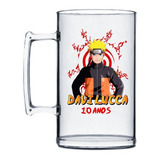 20 Caneca Acrílico Chopp Personalizada Tema Naruto 500ml