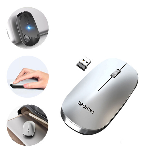 Mouse Silencioso Carregamento Inteligente Sem Fio Bluetooth