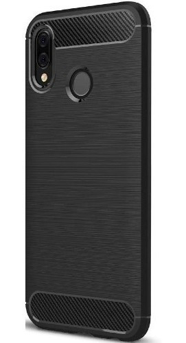 Funda Tpu Fibra Carbono Para Moto E6 Plus + Templado