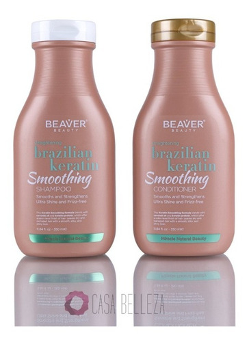 Beaver® Shampoo + Acondicionador Keratina  Alisante 350ml