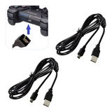 Kit 2 Carregador Usb Controle Para Ps3 Cabo Turbo Melhor Top