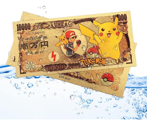 Billete Dorado Coleccionable Pokémon Pikachu