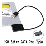 Adaptador Slim Sata A Usb Para Lectora Grabadora De Notebook