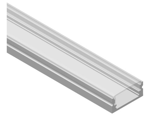 Perfil Aluminio Para Cinta Led Difusor Transparente 100cm X2