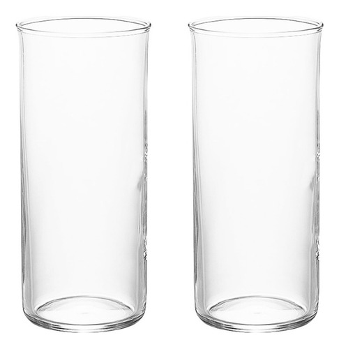 Kit Vaso De Vidro Tubo Decoração Cilíndrico 8x18cm Altura