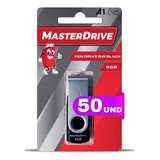 Kit 50 Pendrive 8gb Atacado Big Black Masterdrive Original