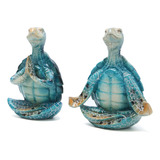 Hodao Juego De 2 Figuras De Tortuga Marina Para Yoga, Decora