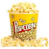 Balde Pipoca 3 Litros Plástico Amarelo Popcorn