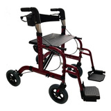 Andadera Adulto Plegoo Hibrida Con Asiento Ruedas Plegable