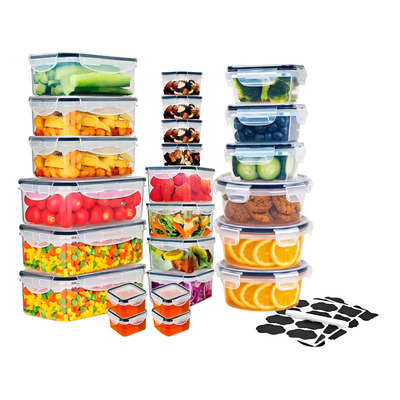 Recipientes 24 Pz Herméticos De Almacenamiento De Cocina Transparente Raganet | Envío gratis