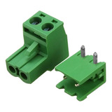 Conector Bornera 2 Pines Desmontable Enchufable 5.08mm