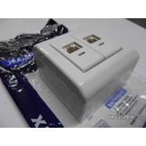 Kit 10 Caixa Sobrepor C/ 2 Conector Rj11 + Rj45 Cat6 Lizflex