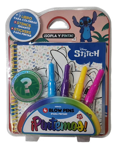 Libro Para Colorear Anillado-sopla Y Pinta+stickers-blister