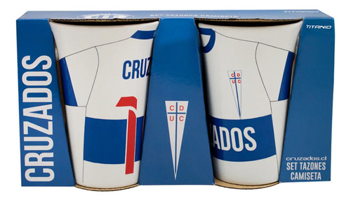 Set Tazones Taza Ceramica 325ml U Catolica Cruzados Futbol