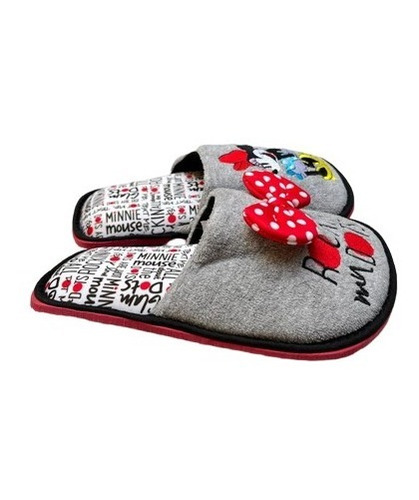 Pantufla Para Dama Minnie Mouse Disney Gris