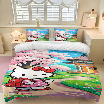 Ropa De Cama Sanrio Hello Kitty Cherry Blossom Garden Path S