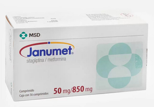 Janumet Sitagliptina Metformina 56 Comprimidos 50mg/850mg