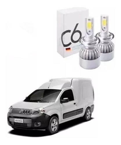 Kit Lamparas Cree Led Cob Auxiliares Fiat Uno Fiorino Novo