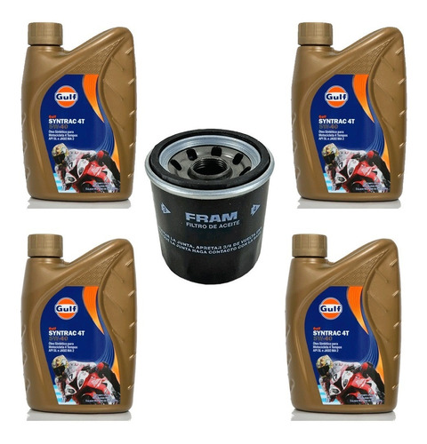 Aceite 100% Sintético Gulf 5w40 De 4 Litros Para Bmw Gs1200 Gs800