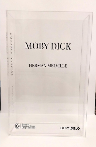 Florero Rectangular Acrílico Moby Dick Herman Melville 