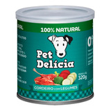 Ração Úmida Cães Cordeiro Com Legumes 320g Pet Delícia