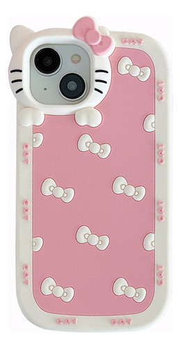 Funda De Silicona Hello Kitty Para iPhone 14 15 Pro Max